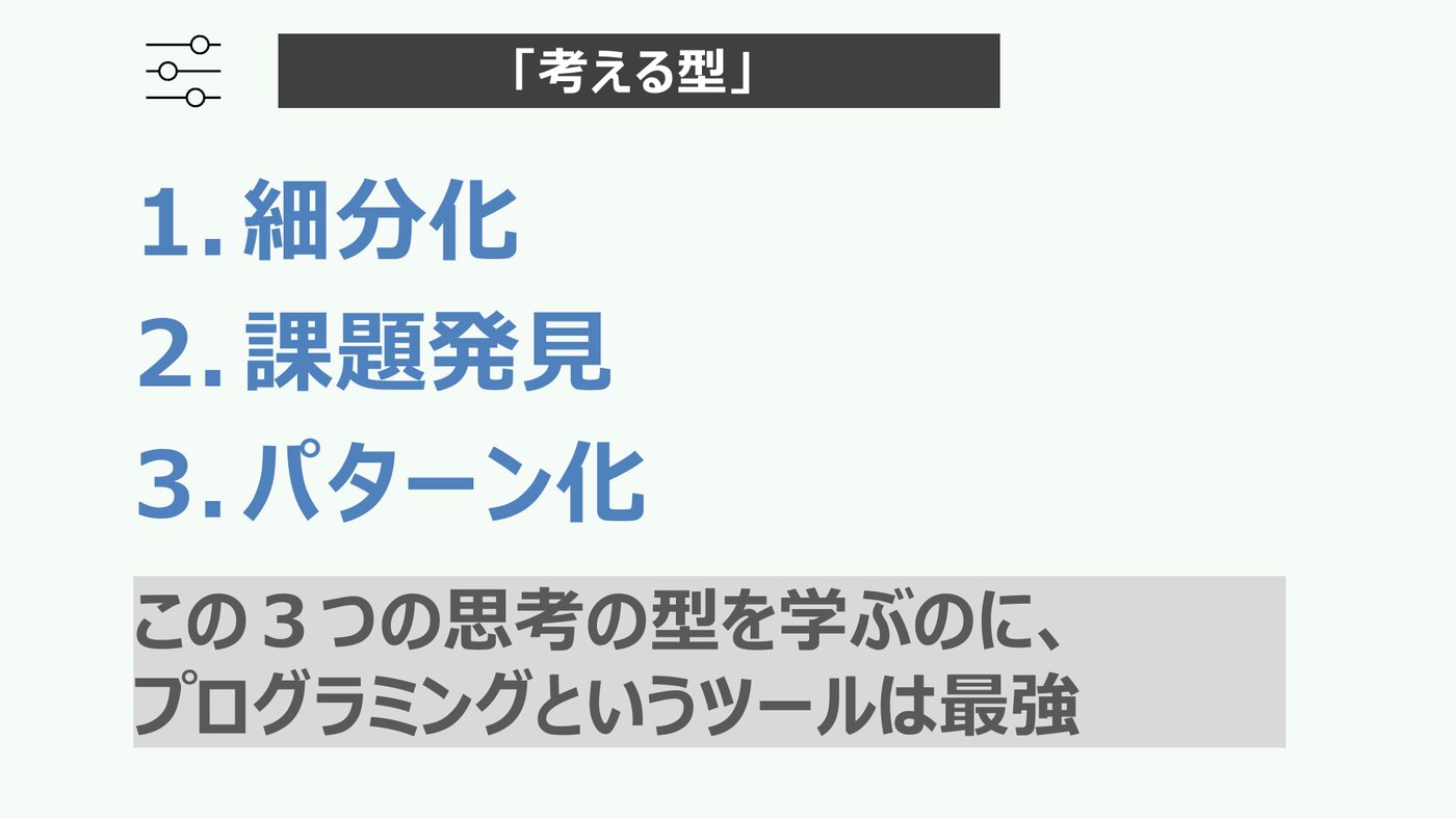 IT自由研究室の考える3つの型：細分化、課題発見、パターン化